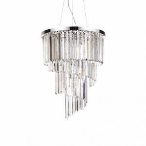 Lampada A Sospensione Carlton Sp12 Cromo Ideal-Lux