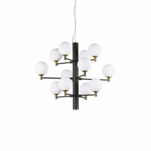 Lampada A Sospensione Copernico Sp12 Nero Ideal-Lux