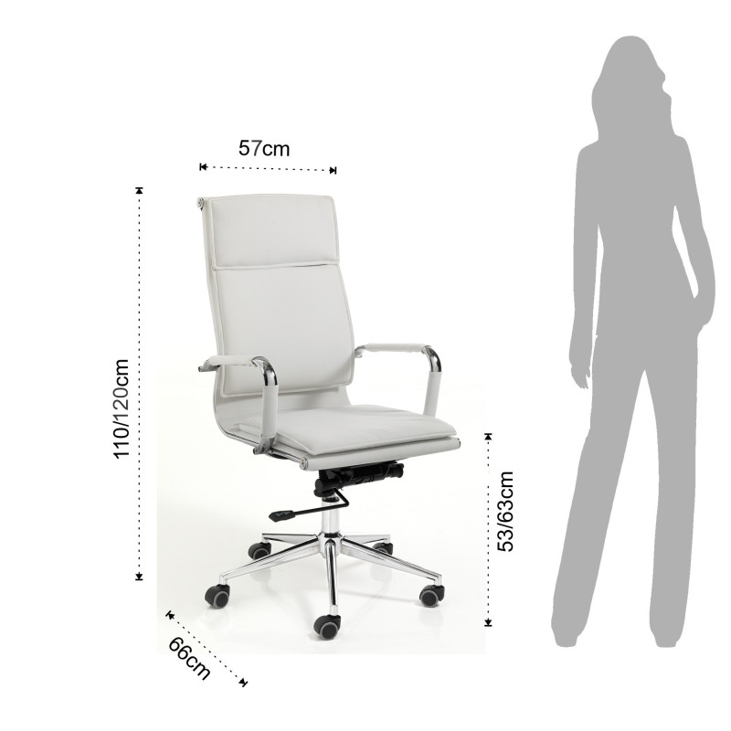 Poltrona Da Ufficio Premier White 89X59X38 Cm