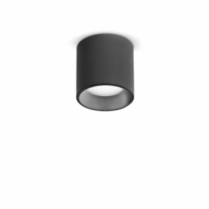 Lampada Da Soffitto Dot Pl Round Nero 3000K Ideal-Lux