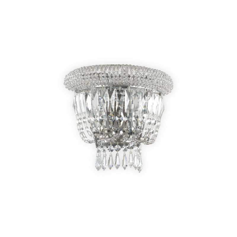 Lampada Da Parete Dubai Ap2 Cromo Ideal-Lux