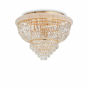 Lampada Da Soffitto Dubai Pl24 Ottone Ideal-Lux
