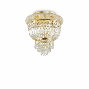 Lampada Da Soffitto Dubai Pl3 Ottone Ideal-Lux