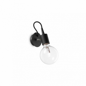 Lampada Da Parete Edison Ap1 Nero Ideal-Lux