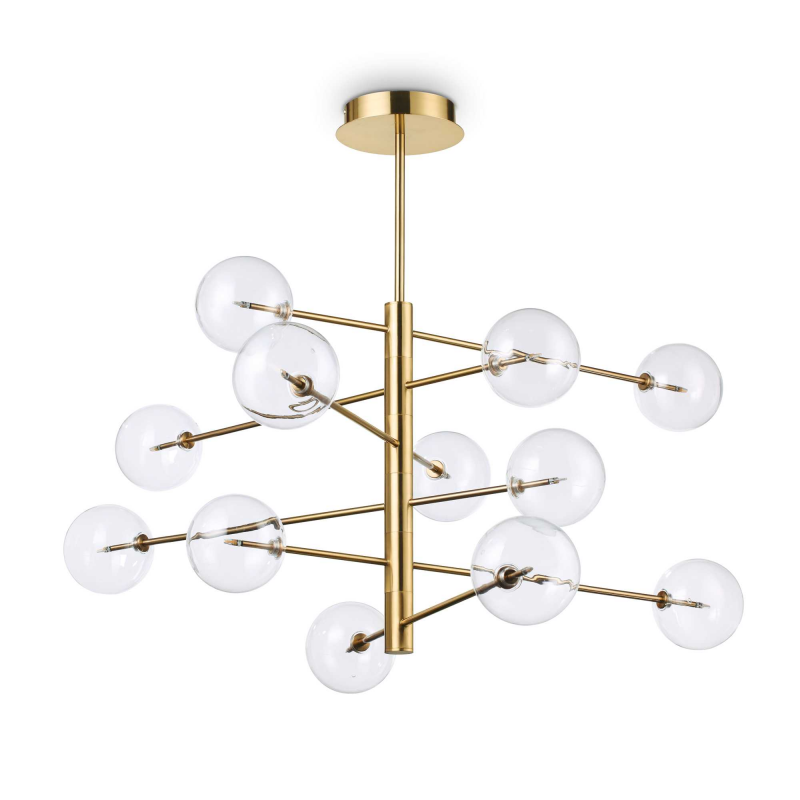 Lampada A Sospensione Equinoxe Sp12 Ottone Ideal-Lux