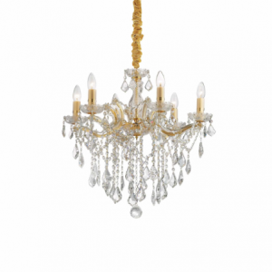 Lampada A Sospensione Florian Sp6 Oro Ideal-Lux