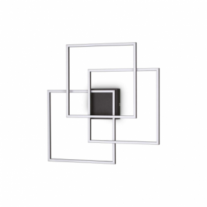 Lampada Da Soffitto Frame Pl Quadrato Nero Ideal-Lux