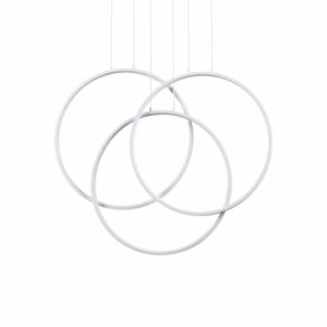 Lampada A Sospensione Frame Sp Cerchio Bianco Ideal-Lux