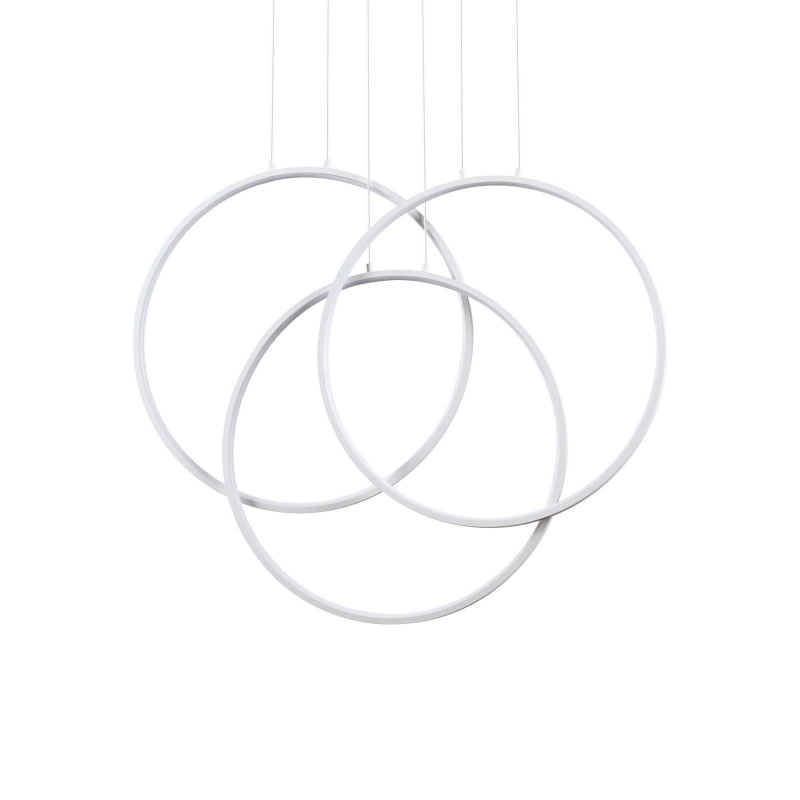 Lampada A Sospensione Frame Sp Cerchio Bianco Ideal-Lux