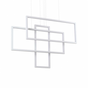 Lampada A Sospensione Frame Sp Rettangolo Bianco Ideal-Lux