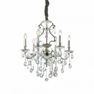 Lampada A Sospensione Gioconda Sp6 Argento Ideal-Lux