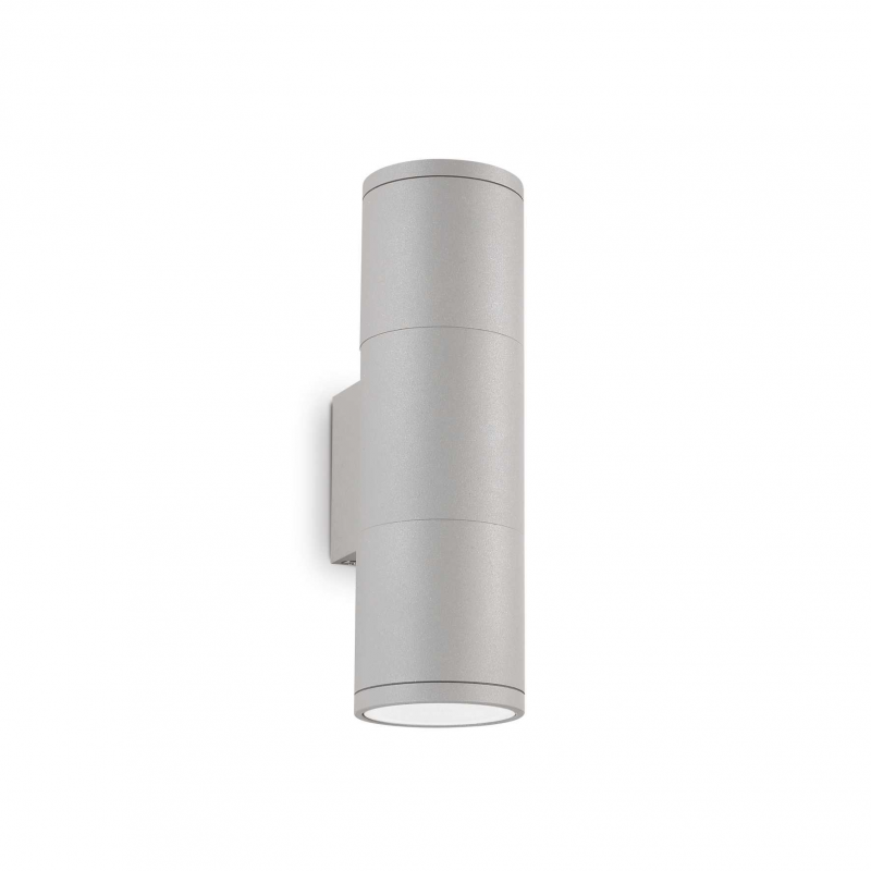 Lampada Da Parete Gun Ap2 Small Grigio Ideal-Lux