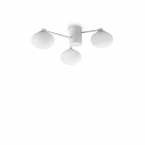 Lampada Da Soffitto Hermes Pl3 D60 Bianco Ideal-Lux