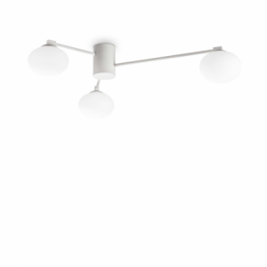 Lampada Da Soffitto Hermes Pl3 D90 Bianco Ideal-Lux