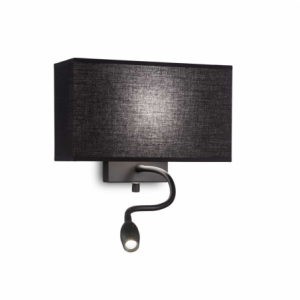Lampada Da Parete Hotel Ap2 All Black Ideal-Lux
