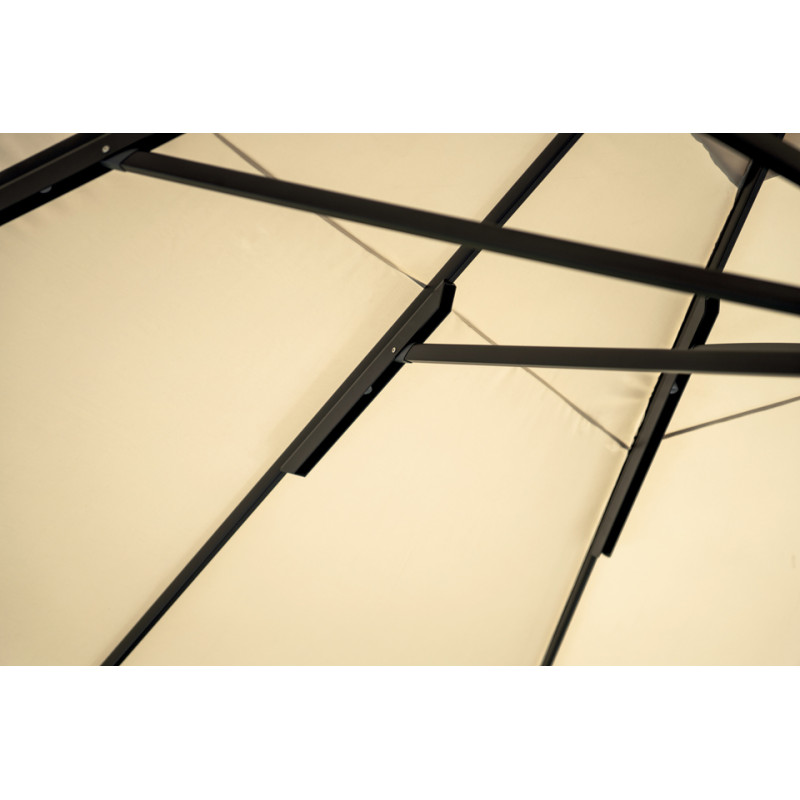 Ombrellone 5x5 Palo Centrale Antracite Moia | Ecru