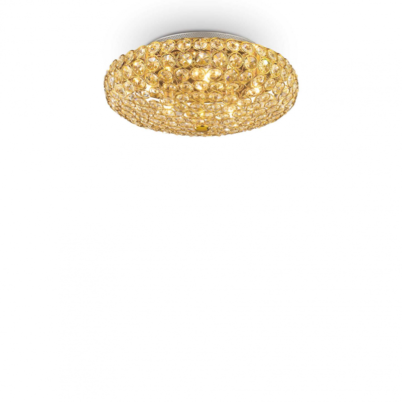 Lampada Da Soffitto King Pl5 Oro Ideal-Lux