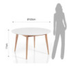 Tavolo Rotondo Allungabile Jaky 125 X 125 H13 Cm