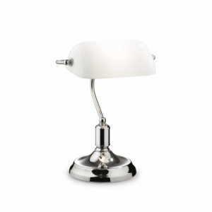 Lampada Da Tavolo Lawyer Tl1 Cromo Ideal-Lux