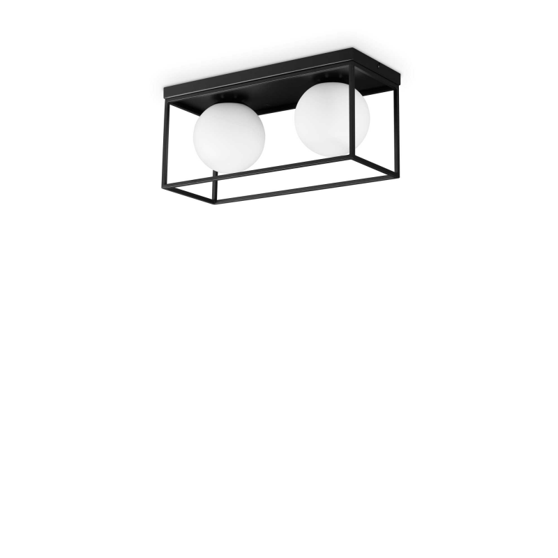 Lampada Da Soffitto Lingotto Pl2 Nero Ideal-Lux