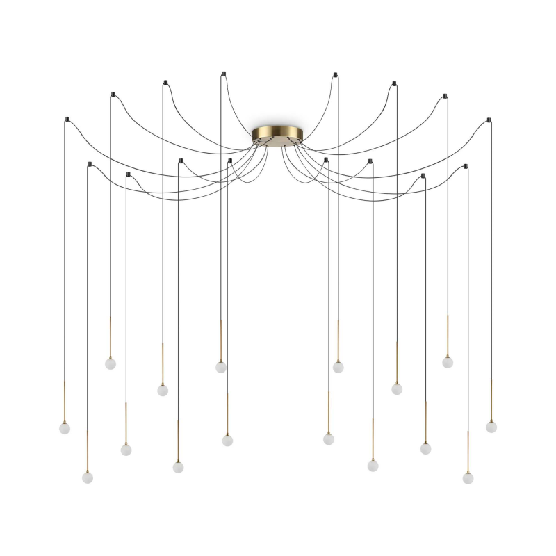 Lampada A Sospensione Lucciola Sp16 Ottone Ideal-Lux