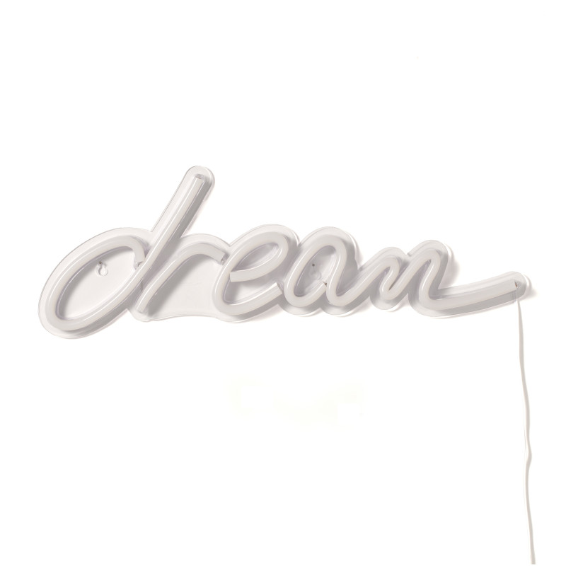 Scritta Luminosa Da Parete Dream 48 X 26,5 H3,5 Cm