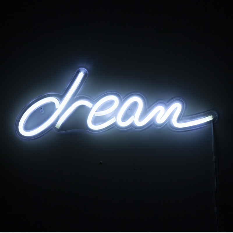 Scritta Luminosa Da Parete Dream 48 X 26,5 H3,5 Cm