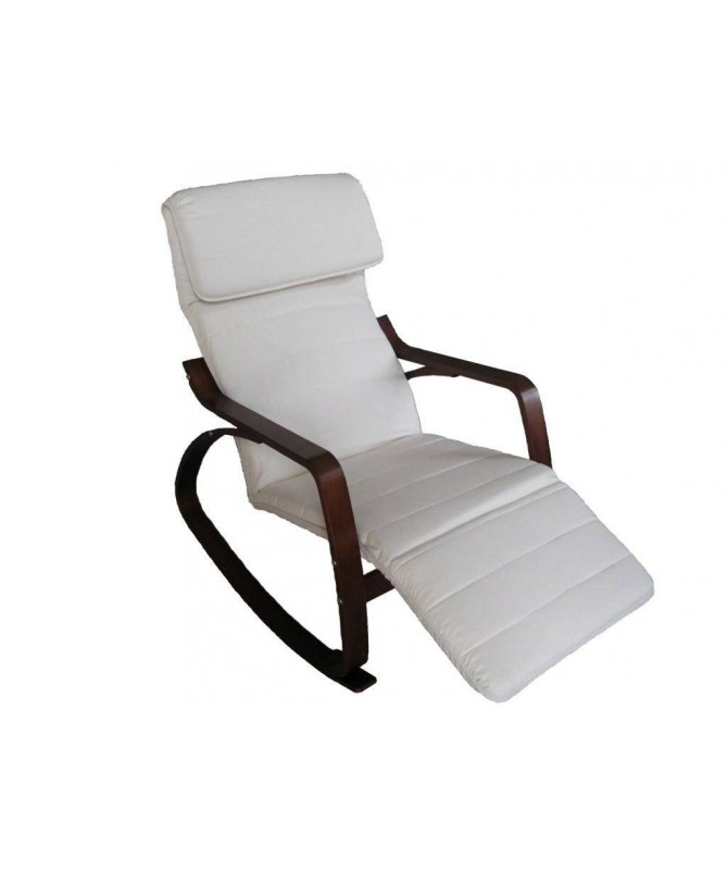 Sedia a Dondolo Regolabile Legno Tessuto Grigio: comfort e stile