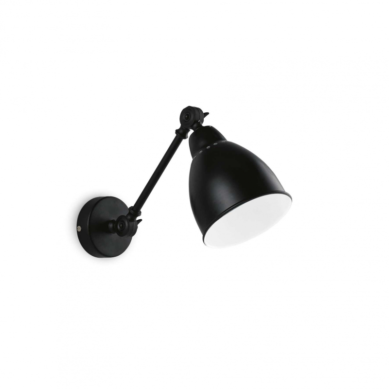 Lampada Da Parete Newton Ap1 Nero Ideal-Lux