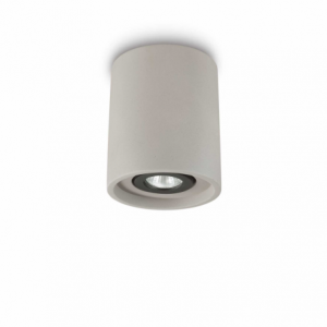 Lampada Da Soffitto Oak Pl1 Round Cemento Ideal-Lux