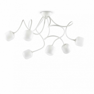 Lampada Da Soffitto Octopus Pl6 Bianco Ideal-Lux