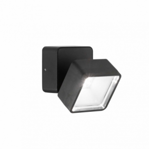 Lampada Da Parete Omega Ap Square Nero 4000K Ideal-Lux