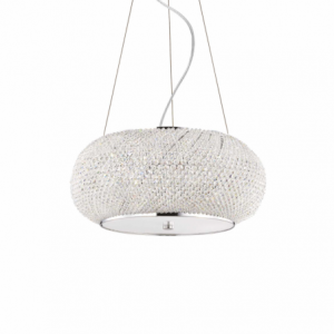 Lampada A Sospensione Pasha' Sp6 Cromo Ideal-Lux