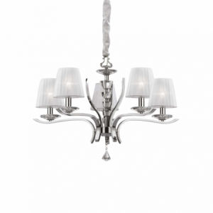 Lampada A Sospensione Pegaso Sp5 Bianco Ideal-Lux