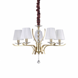 Lampada A Sospensione Pegaso Sp5 Ottone Ideal-Lux