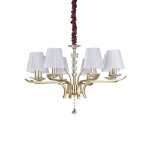 Lampada A Sospensione Pegaso Sp8 Ottone Ideal-Lux