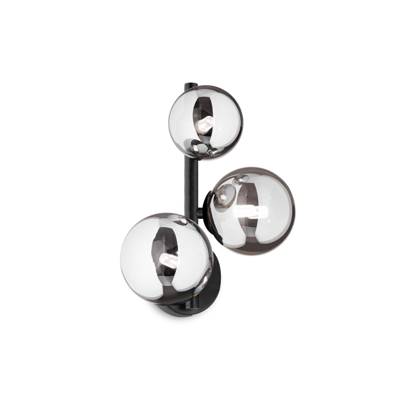 Lampada Da Parete Perlage Ap3 Fume' Ideal-Lux