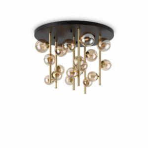 Lampada Da Soffitto Perlage Pl18 Ambra Ideal-Lux