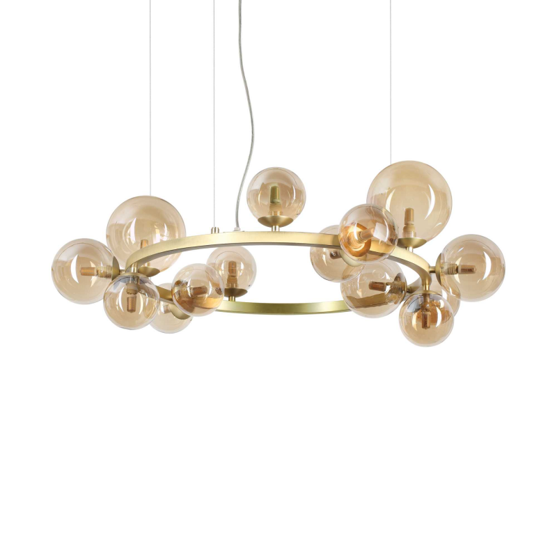 Lampada A Sospensione Perlage Sp14 Ambra Ideal-Lux