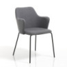 Sedia Sonia Dark Grey 60 X 56 H.71 Cm