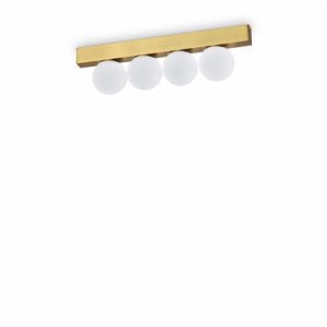 Lampada Da Soffitto Ping Pong Pl4 Ottone Ideal-Lux