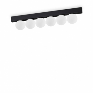 Lampada Da Soffitto Ping Pong Pl6 Nero Ideal-Lux