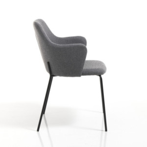 Zoom Sedia Sonia Dark Grey 60 X 56 H.71 Cm