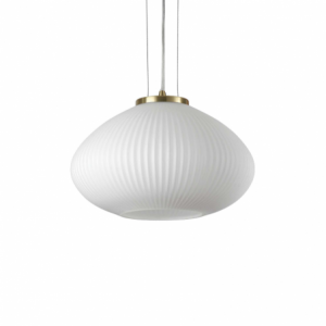 Lampada A Sospensione Plisse' Sp1 D35 Ottone Ideal-Lux