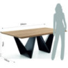 Tavolo Fisso Cleft Oak 209 X 109 X 11 Cm