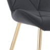Sedia New Kemy Gold-Grey 87X69X50 Cm