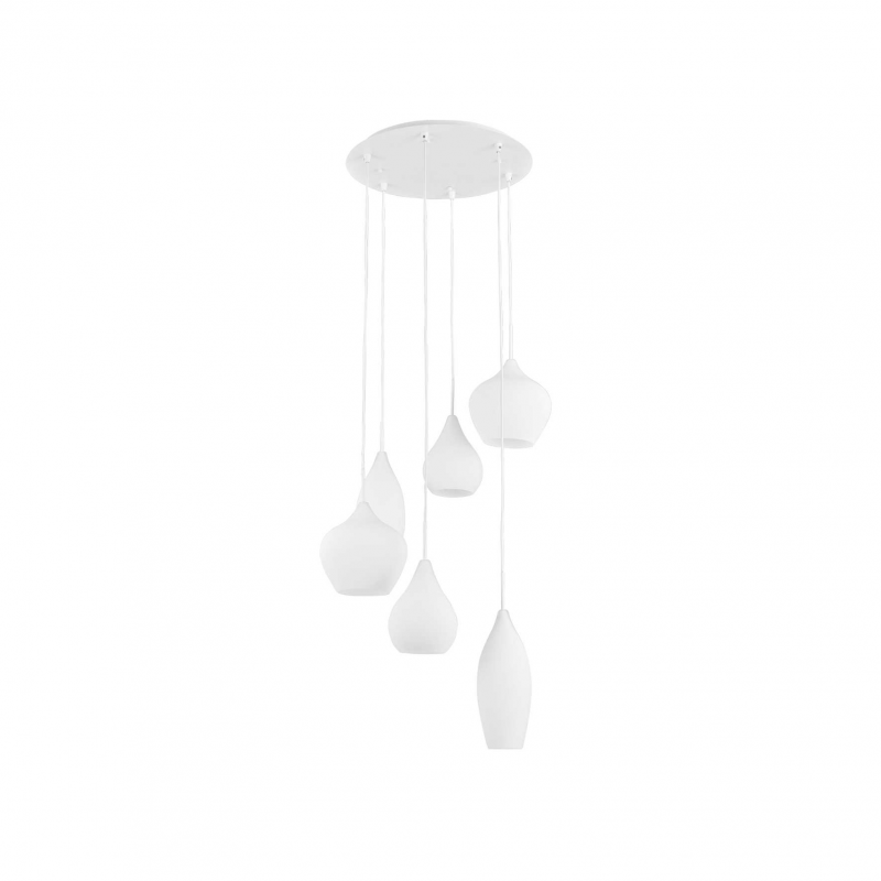 Lampada A Sospensione Soft Sp6 Bianco Ideal-Lux