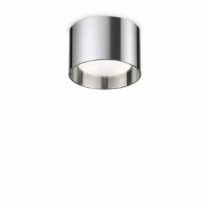 Lampada Da Soffitto Spike Pl1 Round Cromo Ideal-Lux
