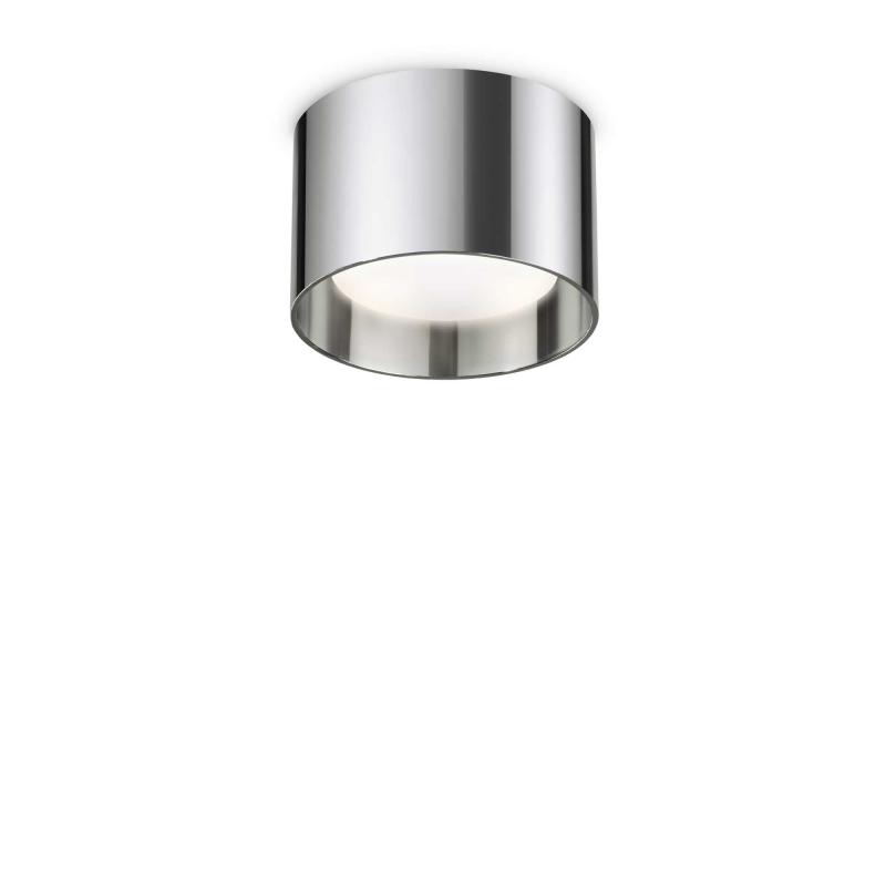 Lampada Da Soffitto Spike Pl1 Round Cromo Ideal-Lux