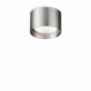 Lampada Da Soffitto Spike Pl1 Round Nickel Ideal-Lux